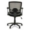 Alera Etros Series 18.03 in. to 21.96 in. Seat Height Mesh Mid-Back Chair - Black